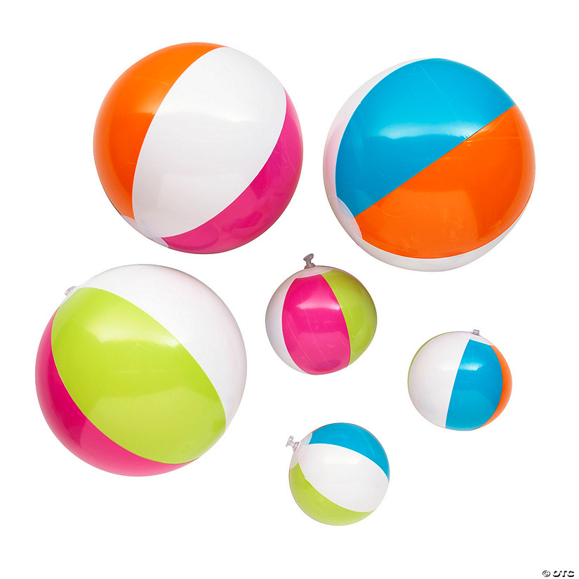 Bulk 48 Pc. Bright Spring Beach Ball Assortment Kit Image