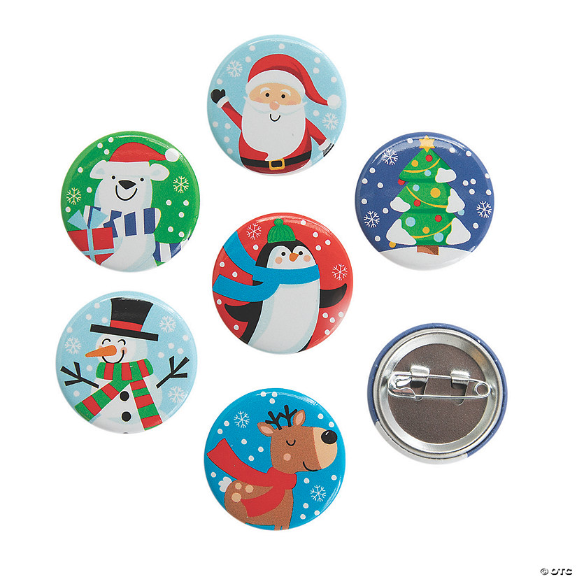 Bulk 48 Pc. Christmas Mini Buttons Image