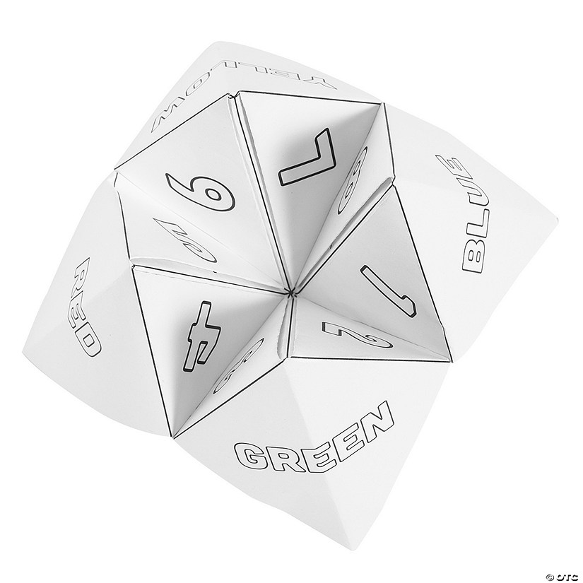 Bulk 48 Pc. Color Your Own Conflict Resolution Fortune Teller Games Image