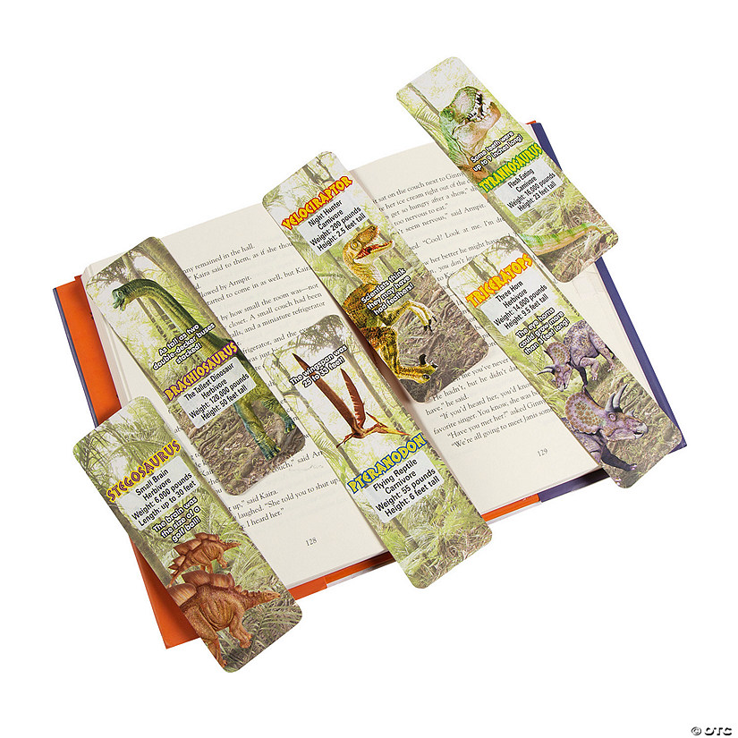Bulk  48 Pc. Dinosaur Bookmarks Image