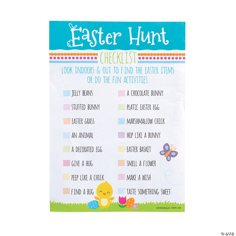 Bulk 48 Pc. Easter Egg Hunt Checklists Image