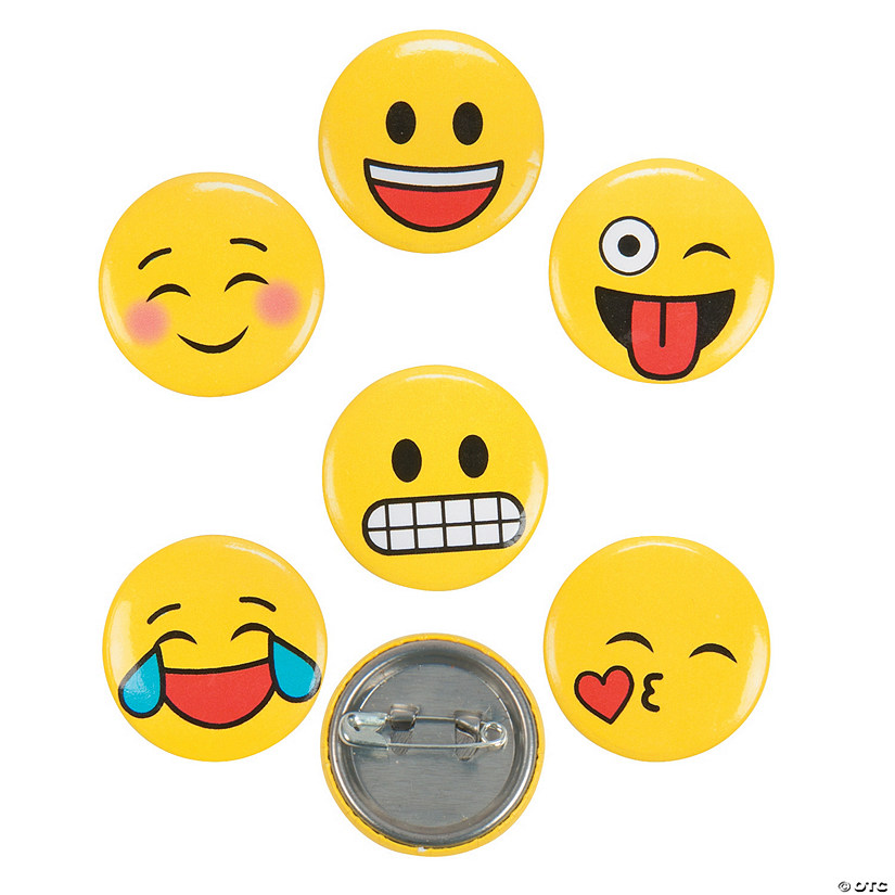 Bulk 48 Pc. Emoji Mini Buttons Image