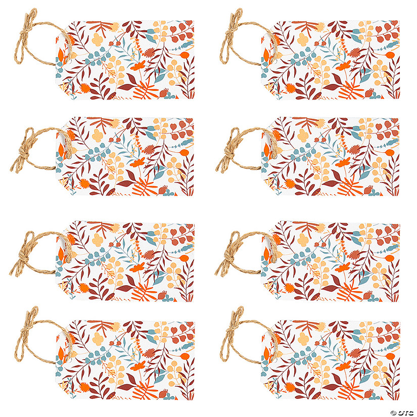Bulk 48 Pc. Fall Wedding Favor Gift Tags Image