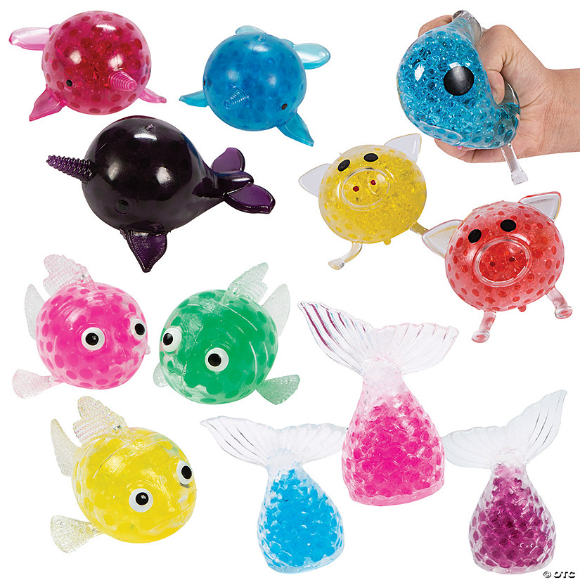 Bulk 48 Pc. Gel Bead Squeeze Toy Handout Kit Image