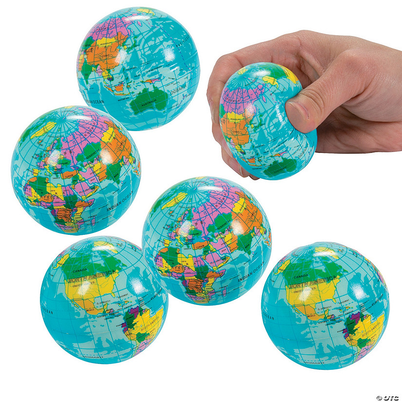 Bulk 48 Pc. Globe Stress Balls Image