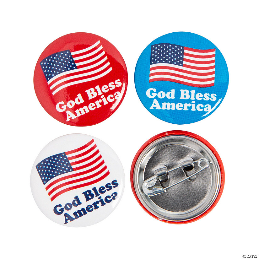 Bulk 48 Pc. God Bless America Mini Buttons Image