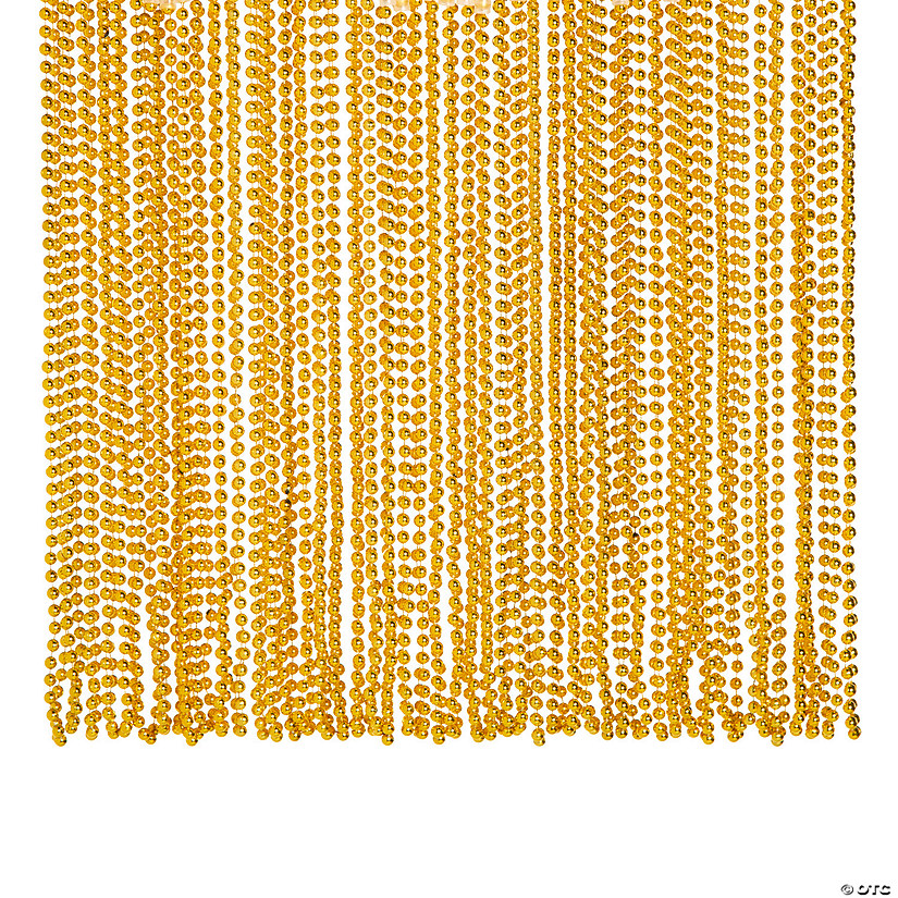 Bulk 48 Pc. Gold Metallic Bead Necklaces Image