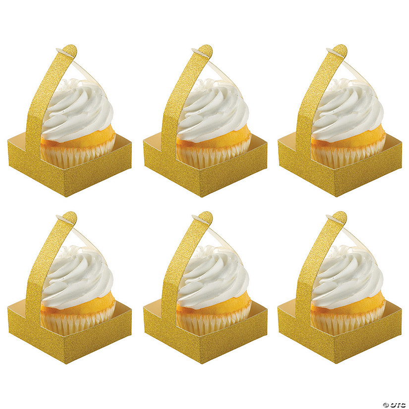 Bulk 48 Pc. Gold Wedding Cupcake Holders Image