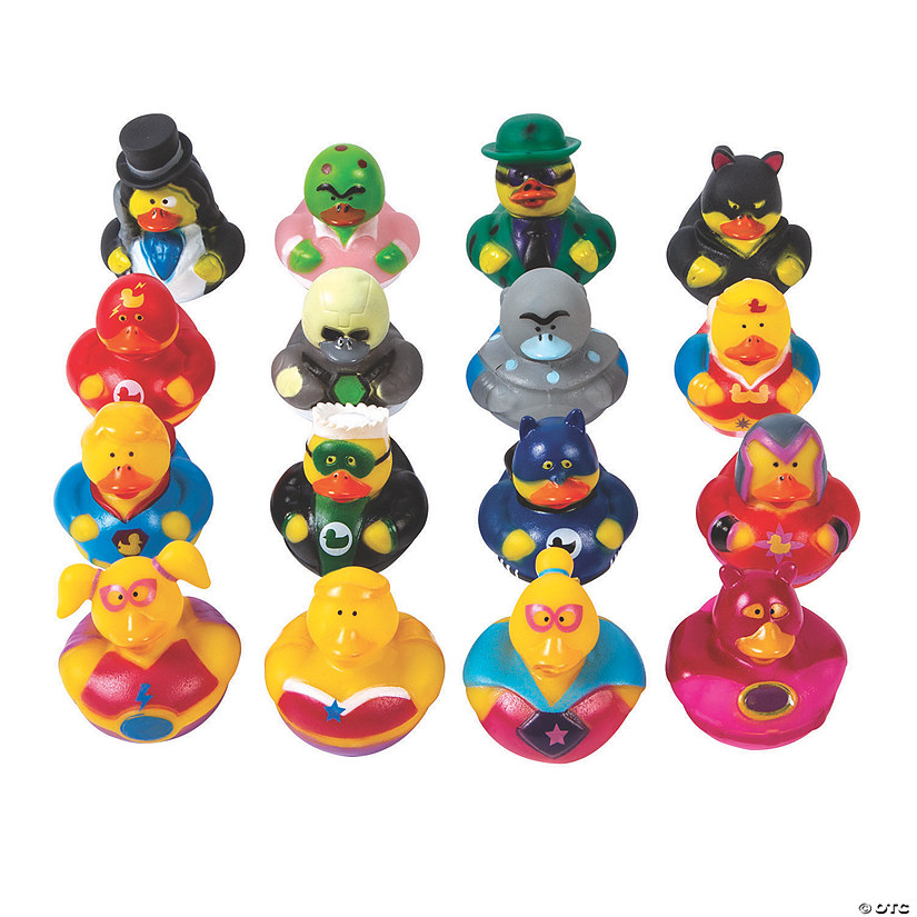 Bulk 48 Pc. Heroes & Villains Rubber Ducks Assortment Image