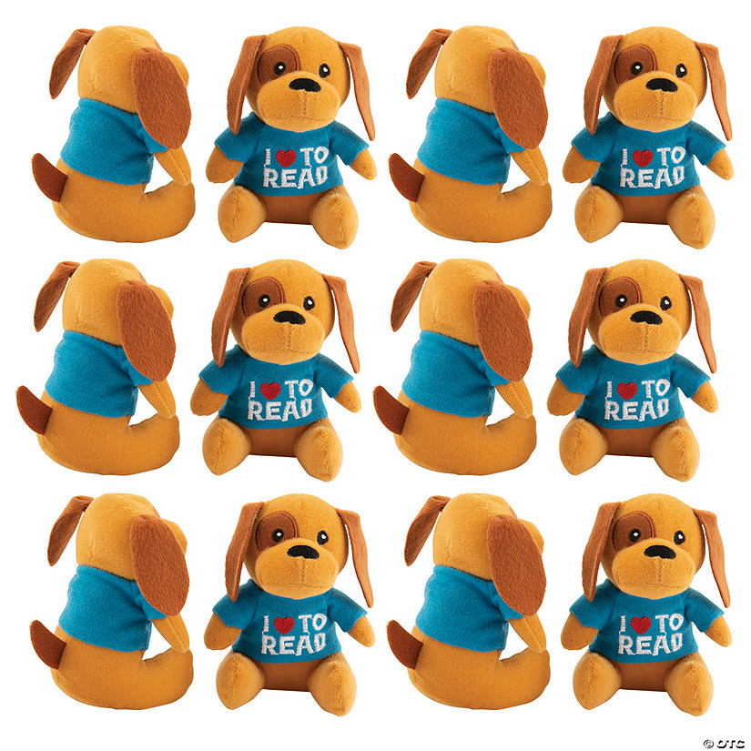 Bulk 48 Pc. I Love to Read Stuffed Puppies Image