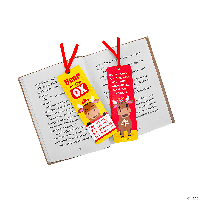 Bulk 48 Pc. Laminated The Year of the Ox Chinese New Year Bookmarks Image