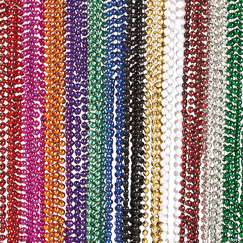 Bulk 48 Pc. Metallic Bead Necklace Assortment Image