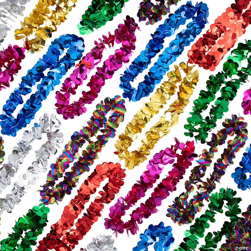 Bulk 48 Pc. Metallic Leis - 48 Pc. Image