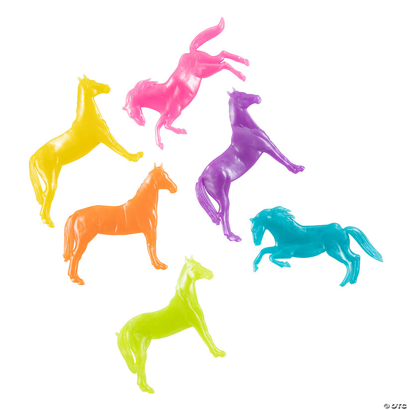 Bulk 48 Pc. Mini Pearlized Squishy Horses Image