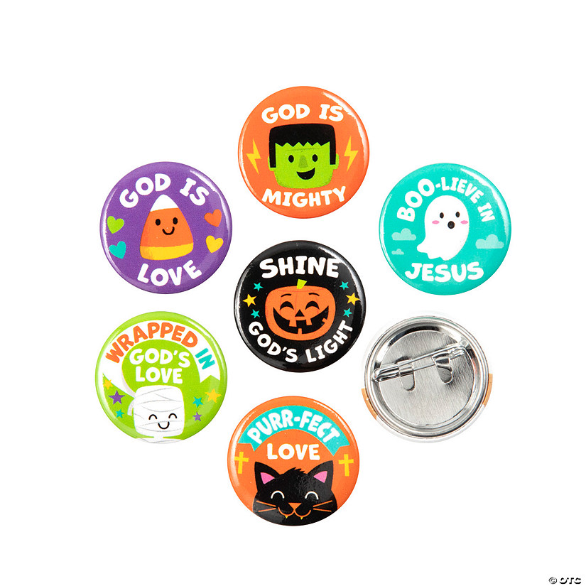 Bulk 48 Pc. Mini Religious Halloween Buttons Image