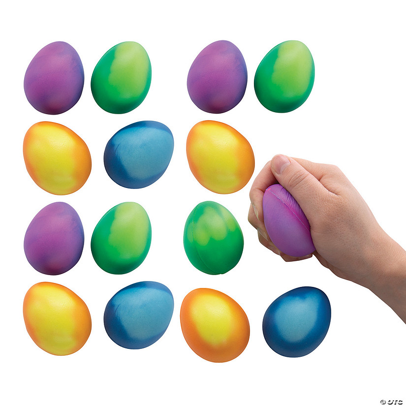 Bulk  48 Pc. Mood Changing Egg-Shaped Stress Balls Image