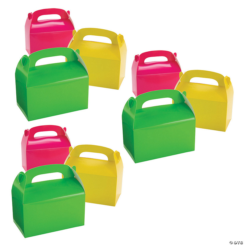 Bulk 48 Pc. Neon Favor Boxes Image