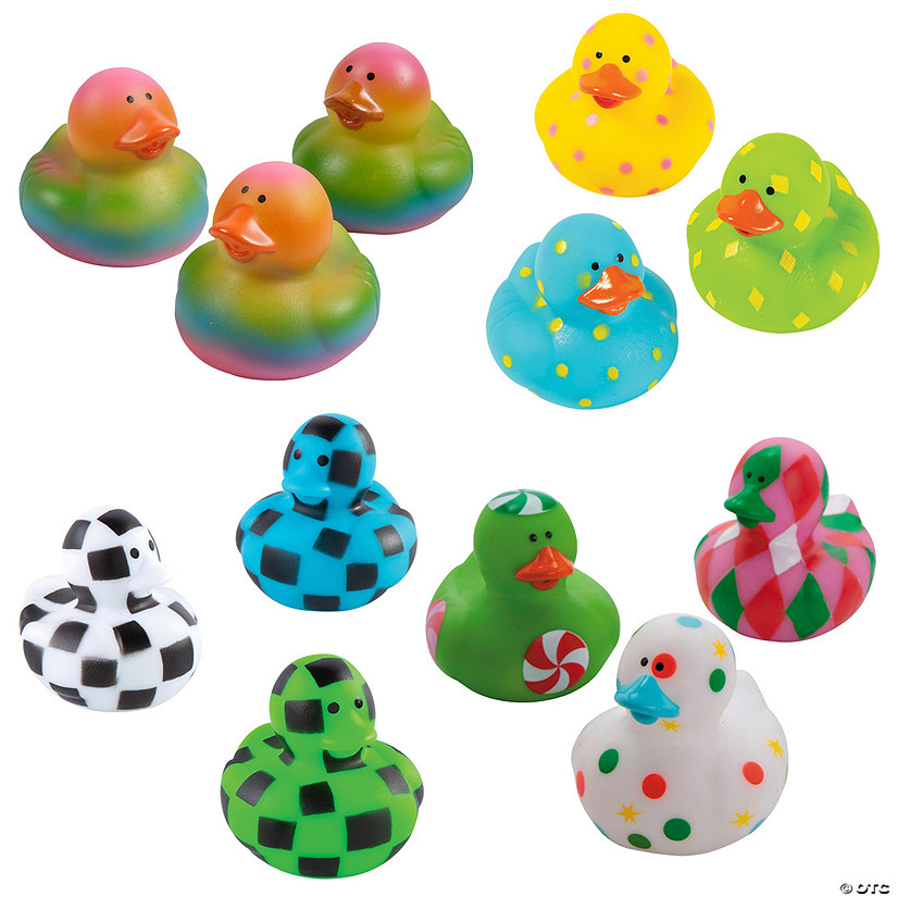 Bulk 48 Pc. Patterned Rubber Ducks Assortment Image