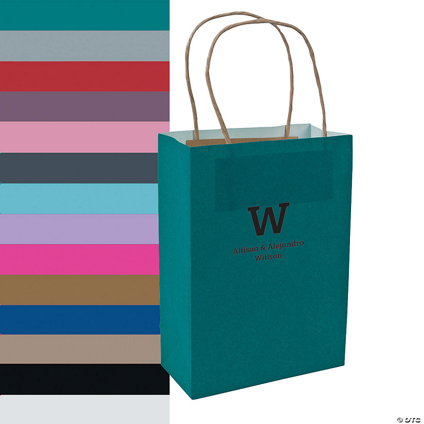 Bulk 48 Pc. Personalized Medium Monogram Gift Bags Image
