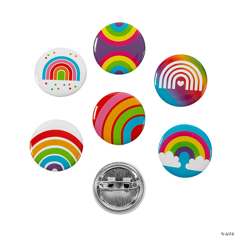 Bulk 48 Pc. Rainbow Mini Buttons Image