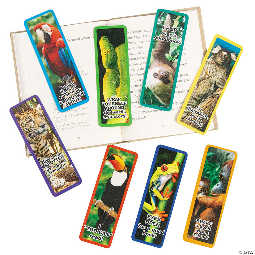 Bulk 48 Pc. Rainforest Animal Bookmarks Image
