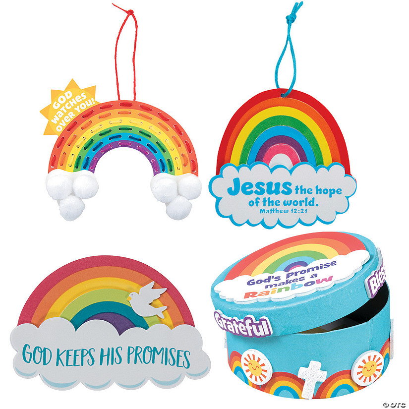 Bulk 48 Pc. Religious Rainbow Craft Kit Assortment - Makes 48 Image