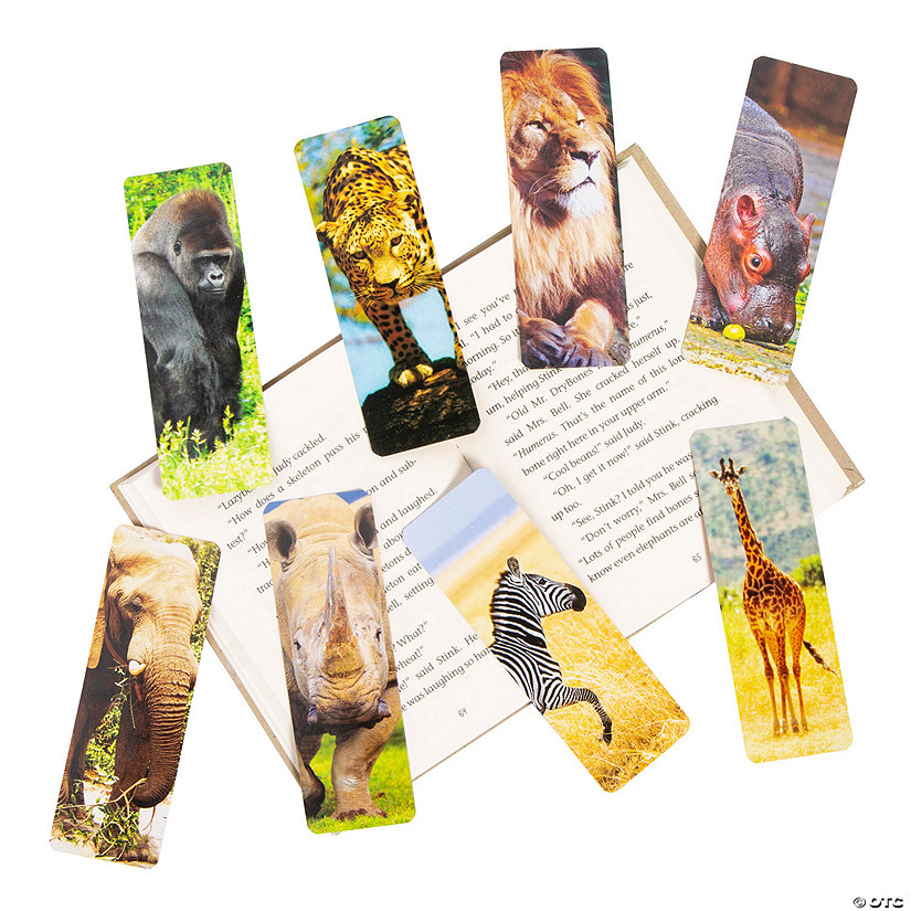Bulk 48 Pc. Safari Animal Bookmarks Image