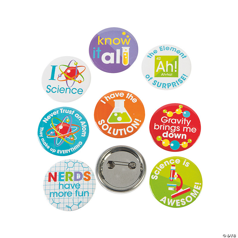 Bulk 48 Pc. Science Party Mini Buttons Image