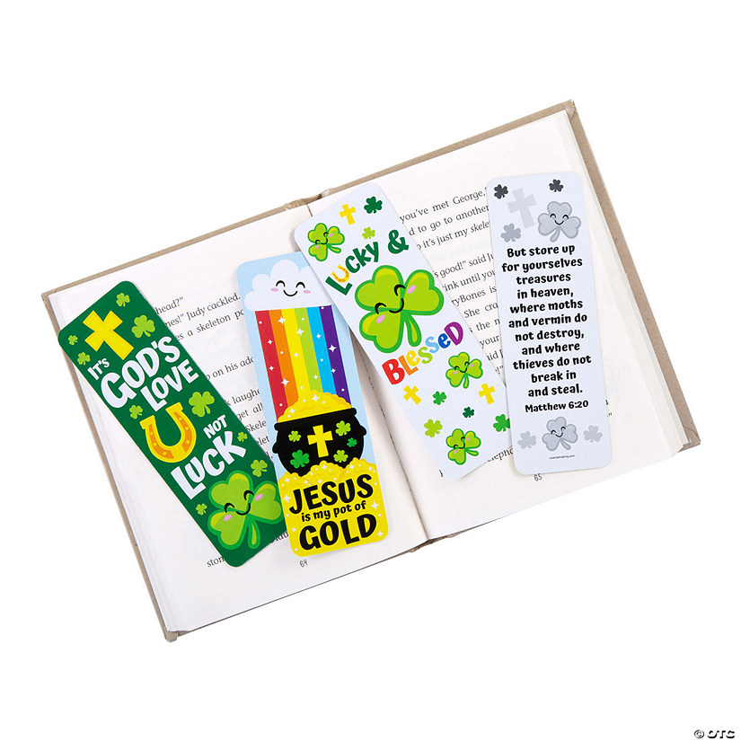 Bulk 48 Pc. St. Patrick&amp;#8217;s Day Jesus Bookmarks Image