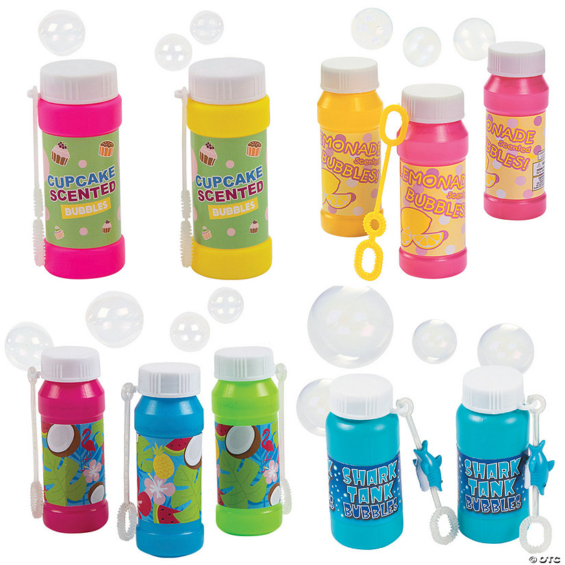 Bulk 48 Pc. Summer Fun Bubble Bottle Assortment Kit Image