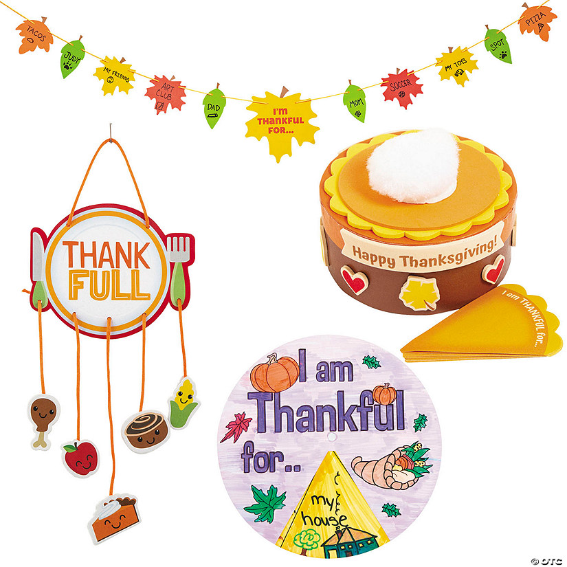 Bulk 48 Pc. Thanksgiving Thankful for Craft Kit Assortment - Makes 48 Image