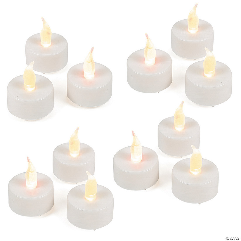 Bulk 48 Pc. White Battery-Operated Tea Light Candles Image