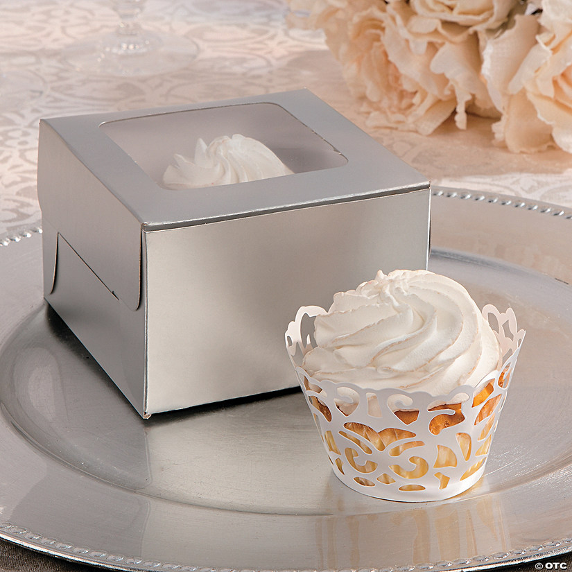 Bulk 48 Pc. White Laser-Cut Cupcake Wrappers Image