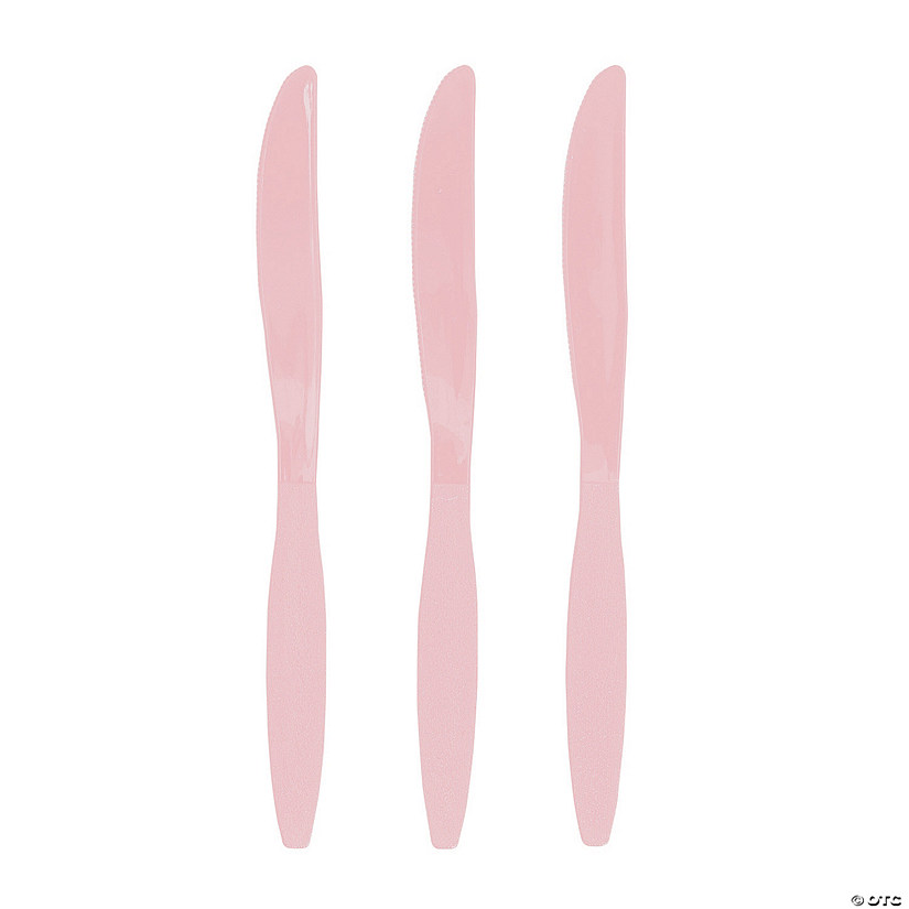 Bulk  50 Ct. Light Pink Plastic Knives Image