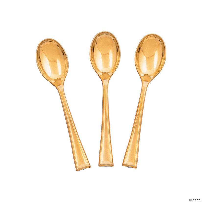 Bulk 50 Ct. Metallic Mini Spoons Image