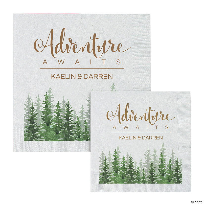 Bulk 50 Ct. Personalized Adventure Tree Scene Napkins Image
