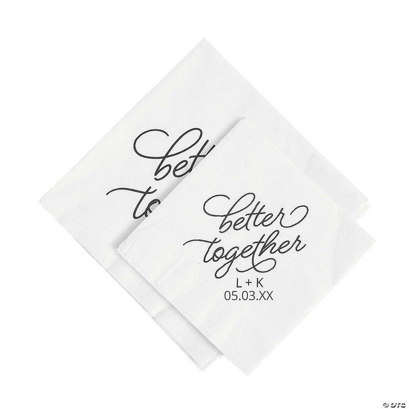 Bulk 50 Ct. Personalized Better Together Napkins Image