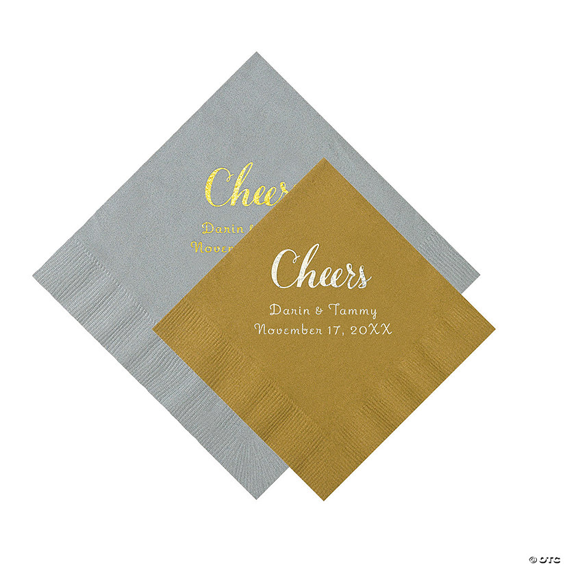 Bulk 50 Ct. Personalized Cheers Beverage or Luncheon Napkins Image