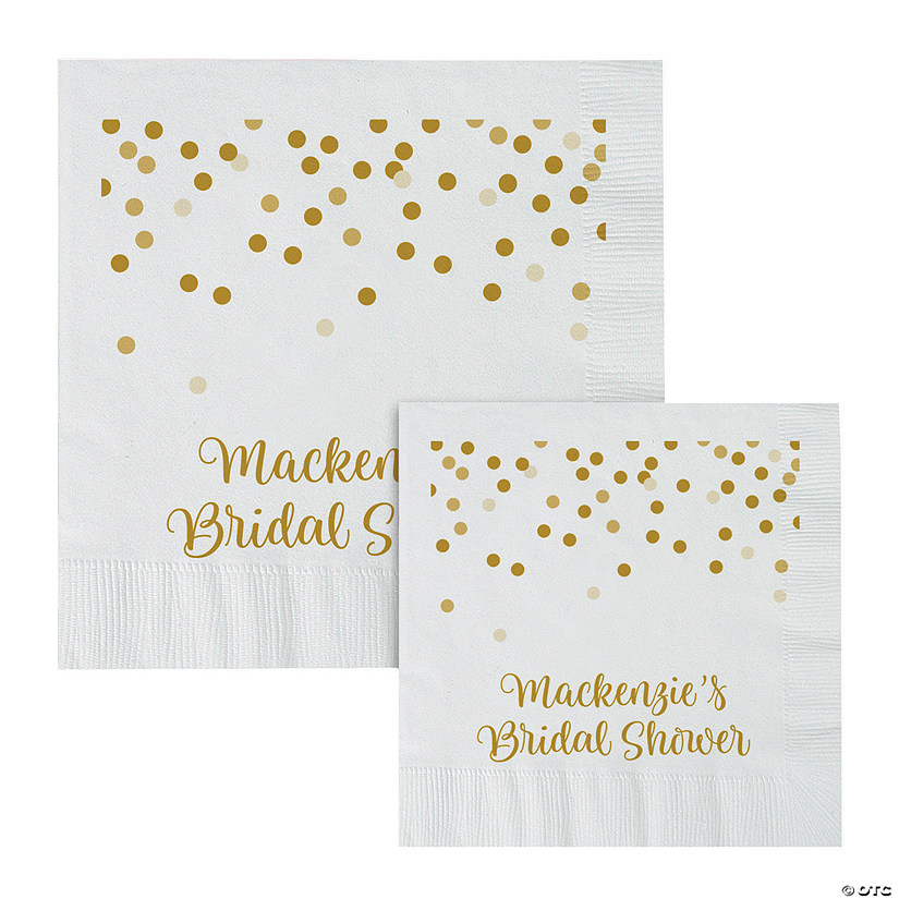 Bulk 50 Ct. Personalized Confetti Dots Napkins Image