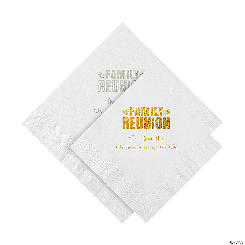 Bulk 50 Ct. Personalized Family Reunion Beverage or Luncheon Napkins Image
