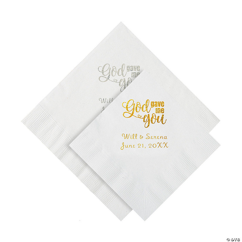 Bulk 50 Ct. Personalized God Gave Me You Beverage or Luncheon Napkins Image