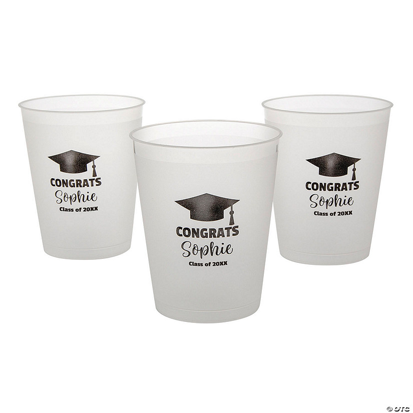 Bulk 50 Ct. Personalized Graduation Frosted Cups Image