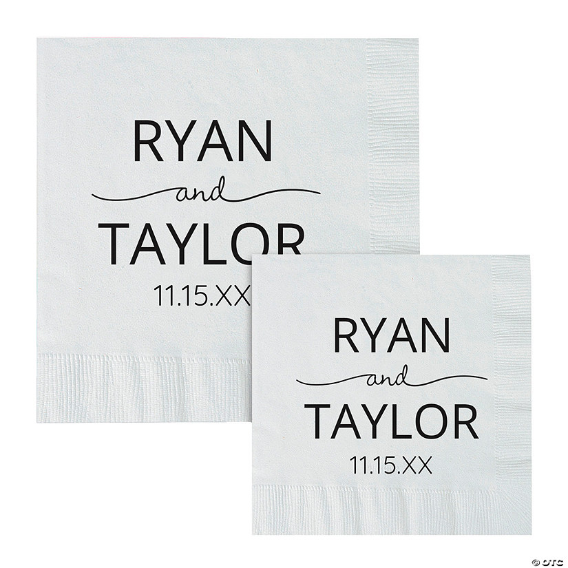 Bulk 50 Ct. Personalized Names Print Napkins Image