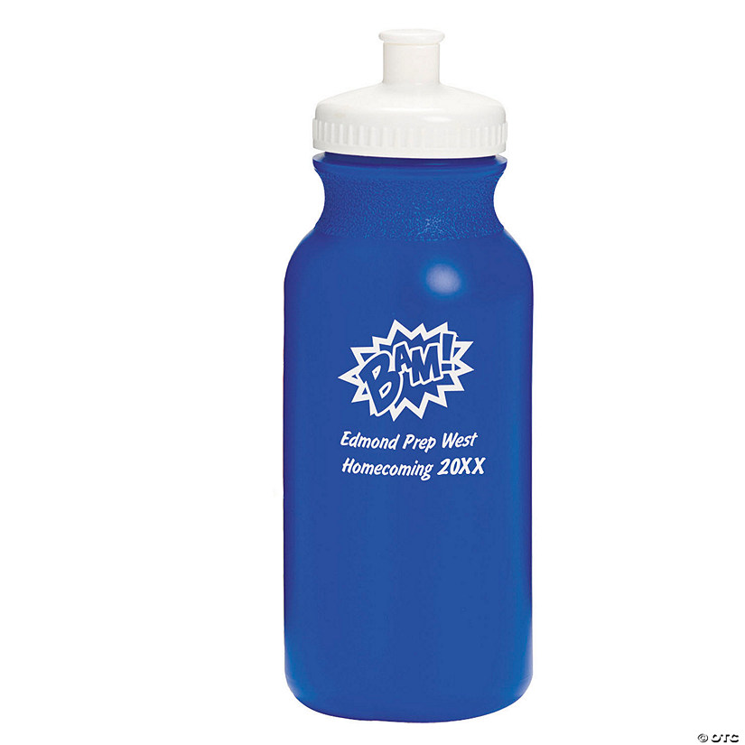 Bulk  50 Ct. Personalized Opaque Superhero Plastic Water Bottles Image