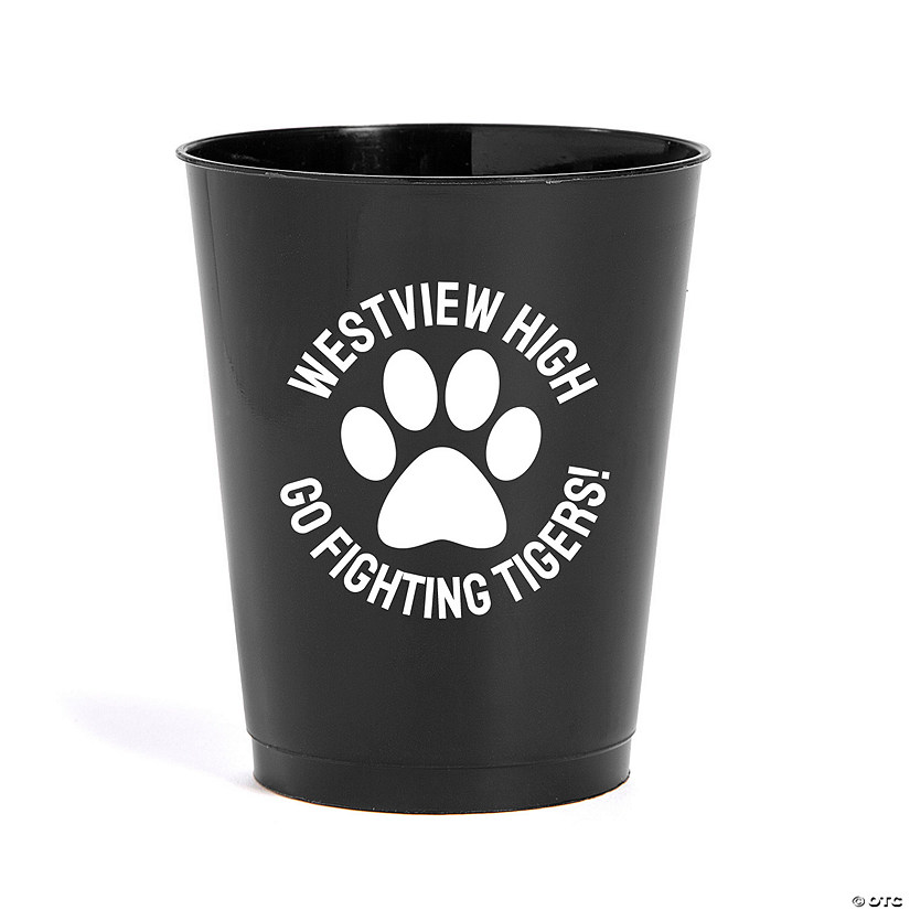 Bulk 50 Ct. Personalized Paw Print Stadium Cups Image