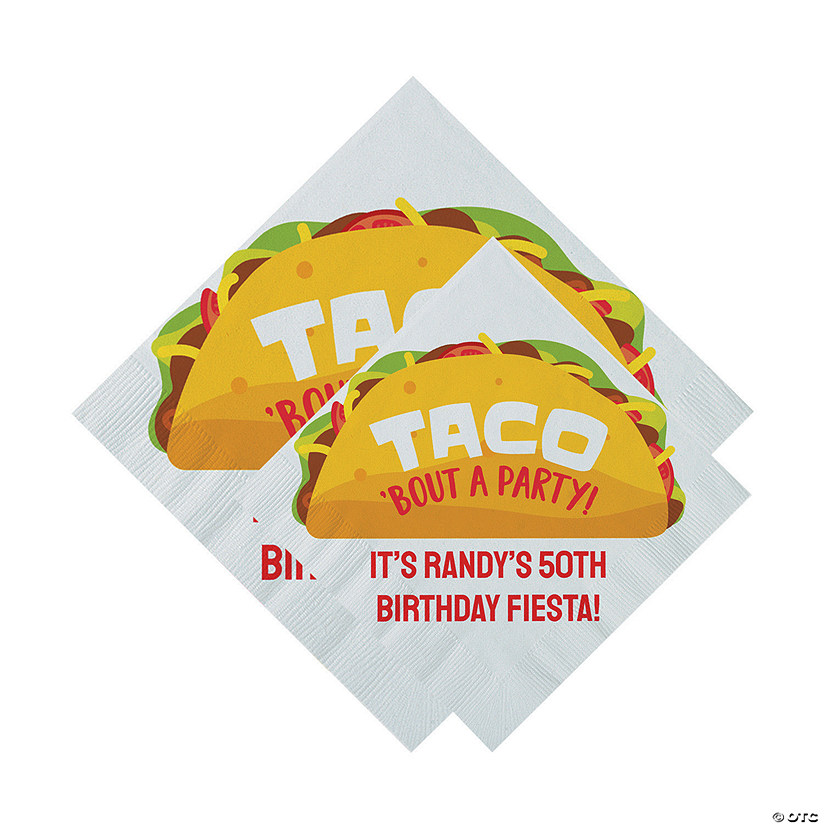 Bulk 50 Ct. Personalized Taco Bout Napkins Image