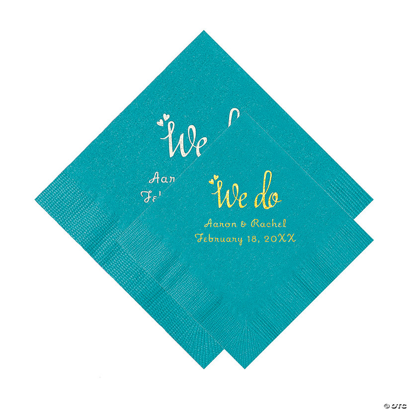 Bulk 50 Ct. Personalized We Do Beverage or Luncheon Napkins Image