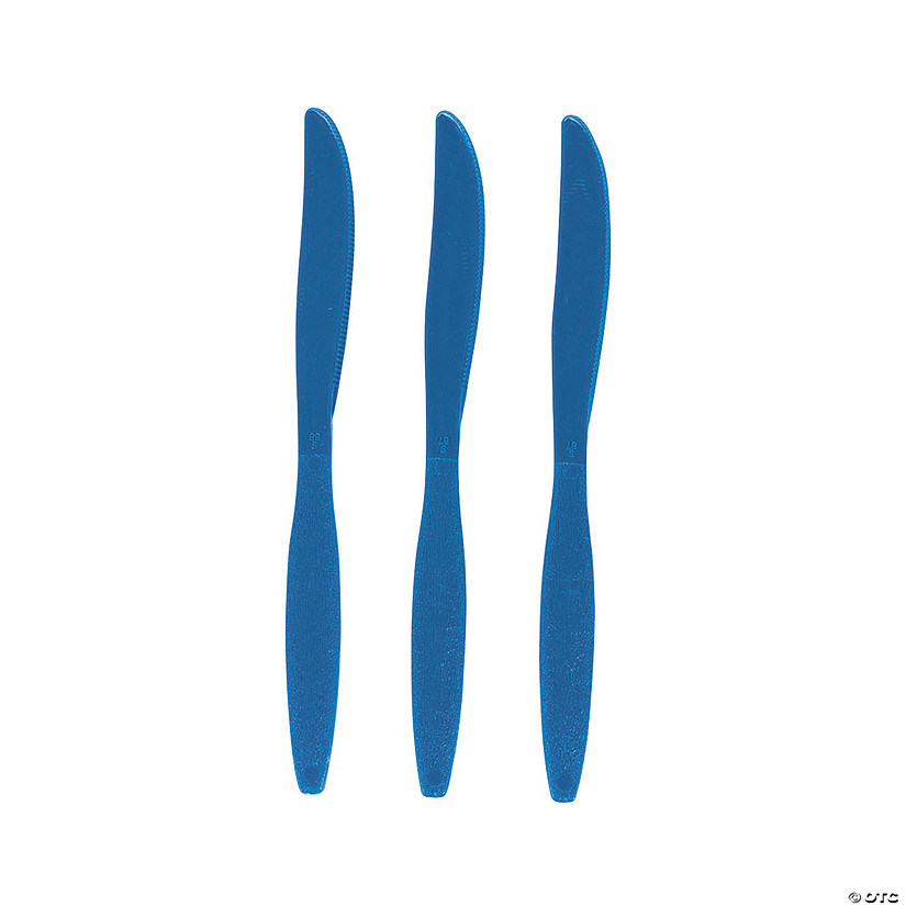 Bulk  50 Ct. Royal Blue Plastic Knives Image