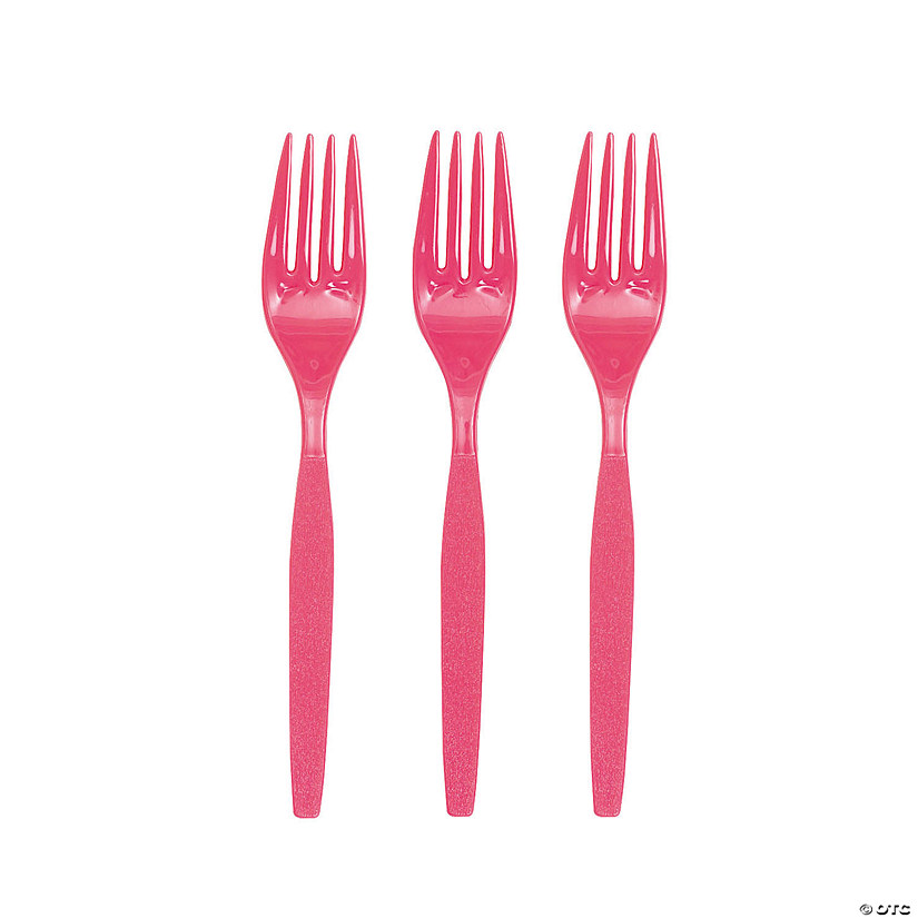 Bulk  50 Ct. Solid Color Plastic Forks Image