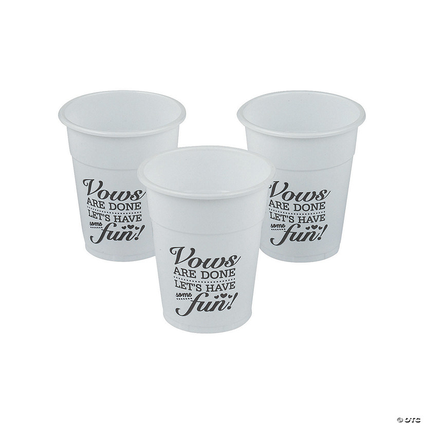 Bulk  50 Ct. Wedding Vows Are Done Let's Have Some Fun Plastic Cups Image